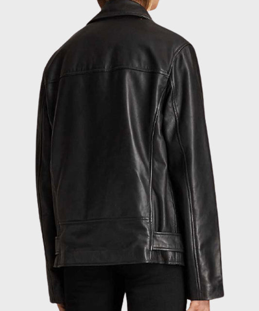 Women’s Black Motorcycle Leather Jacket